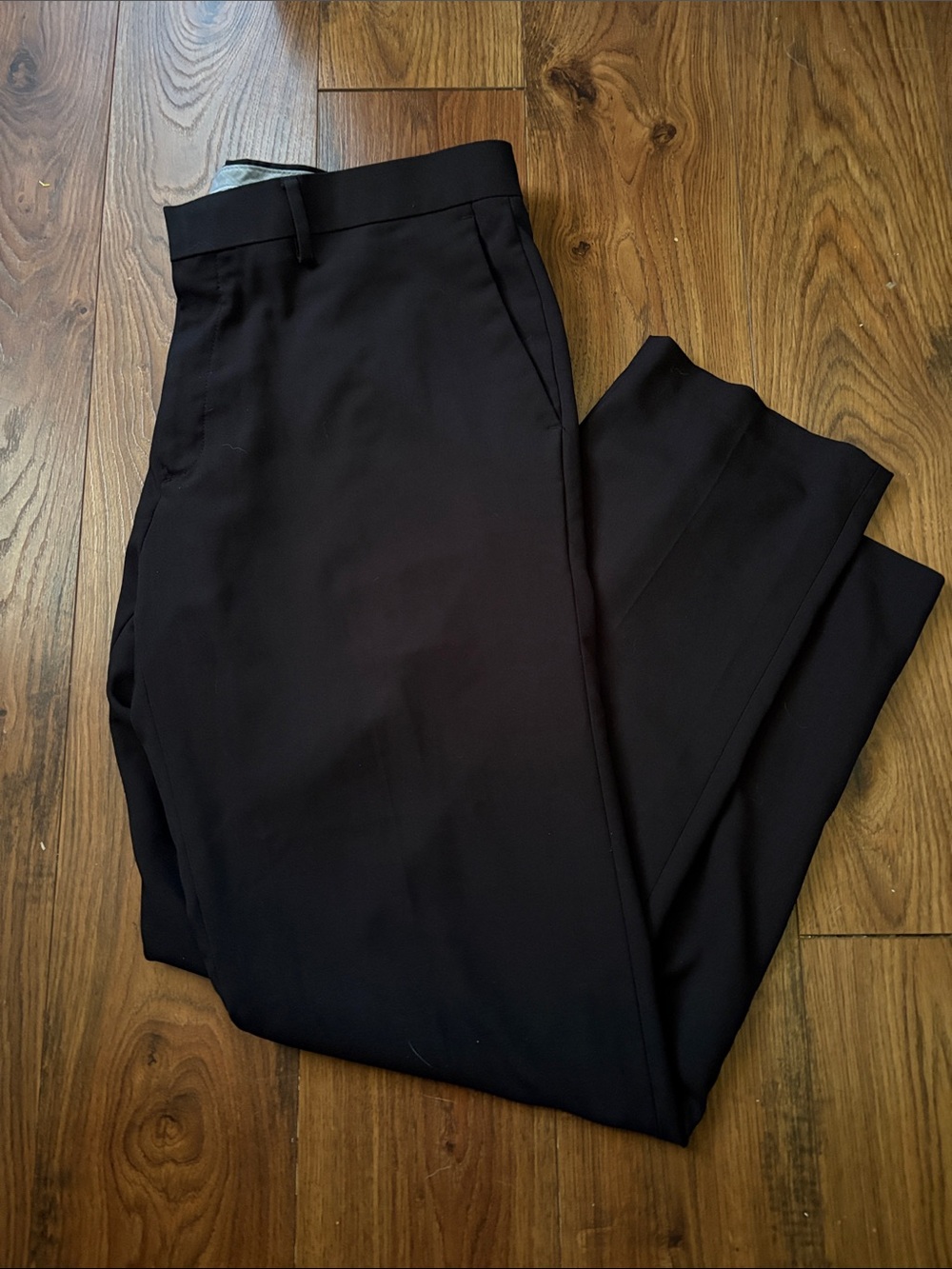 Haggar Black Men's Dress Pants - Stretch Fit